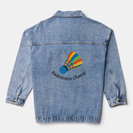 Badminton Design Denim Jacket (Achterkant)