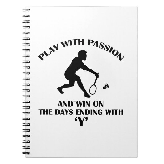 badminton design notitieboek (Voorkant)