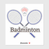 Badminton Design Vinyl Sticker (Vel)