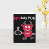 Badminton Devil Badminton Player Shuttle Sports SM Kaart (Gele Bloem)