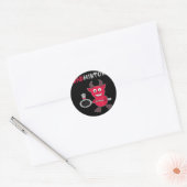 Badminton Devil Badminton Player Shuttle Sports SM Ronde Sticker (Envelop)