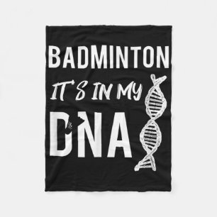 Badminton DNA voor de badmintonspeler Fleece Deken