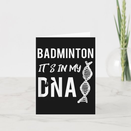 Badminton DNA Voor De Badmintonspeler Kaart (Voorkant)