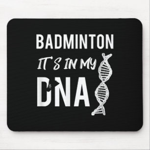 Badminton DNA voor de badmintonspeler Muismat