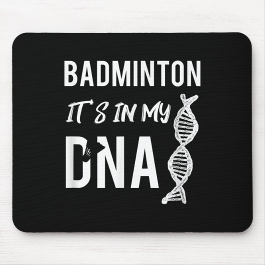 Badminton DNA voor de badmintonspeler Muismat (Voorkant)