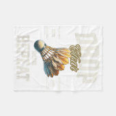 Badminton Drop Clear Smash Herhaal Shuttle Fleece Deken (Voorkant (Horizontaal))