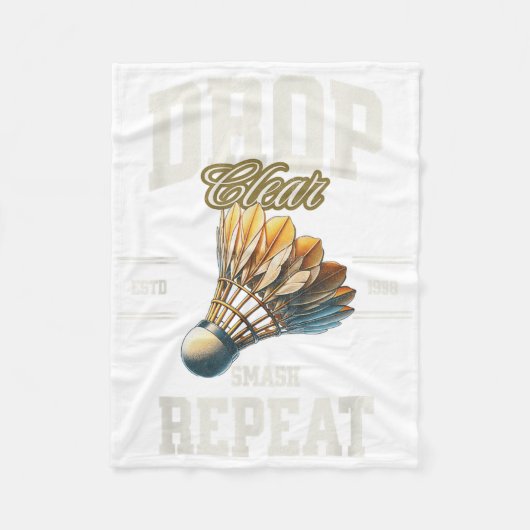 Badminton Drop Clear Smash Herhaal Shuttle Fleece Deken (Voorkant)