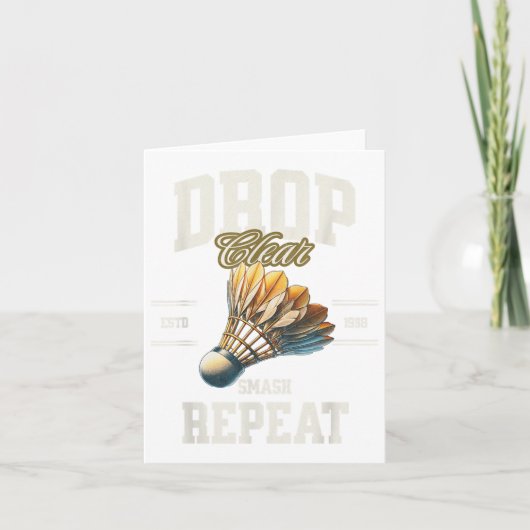 Badminton Drop Clear Smash Repeat Shuttle Kaart (Voorkant)