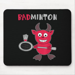 Badminton Duivel Badminton Speler Shuttle Sporten Muismat