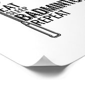 Badminton - Eat Sleep Badminton Repat Poster (Hoek)