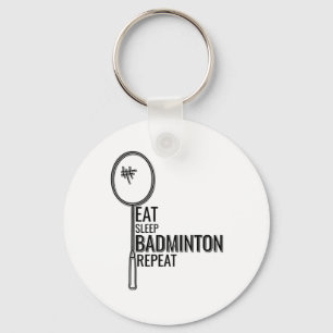 Badminton - Eat Sleep Badminton Repat Sleutelhanger
