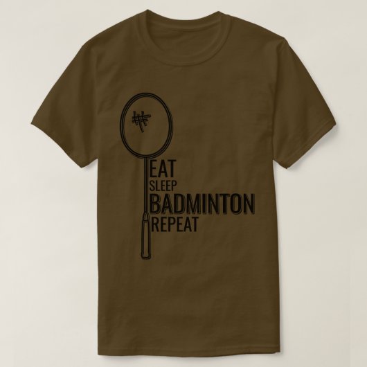 Badminton Eat Sleep Badminton Repuit 1 T-shirt (Design voorkant)