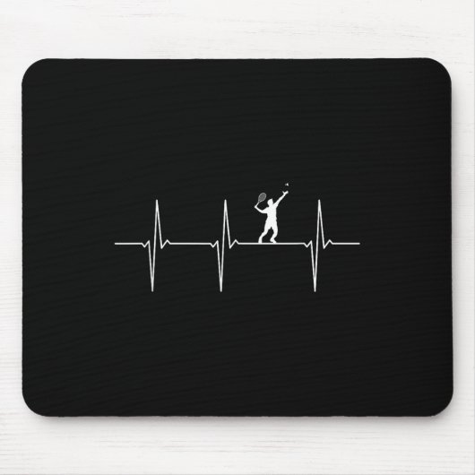Badminton ECG Hartslag Shuttle Polsfrequentie Muismat (Voorkant)