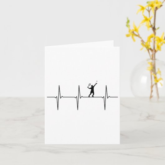 Badminton ECG Heartbeat Shuttle Pulsfrequentie 1 Kaart (Gele Bloem)