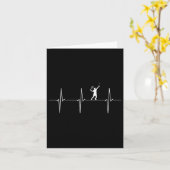Badminton ECG Heartbeat Shuttle Pulsfrequentie Kaart (Gele Bloem)