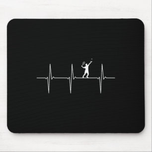 Badminton ECG Heartbeat Shuttle Pulsfrequentie Muismat
