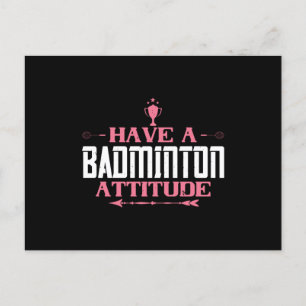 Badminton - een Badminton-houding Briefkaart