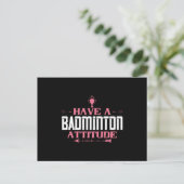 Badminton - een Badminton-houding Briefkaart (Staand voorkant)