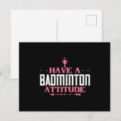 Badminton - een Badminton-houding Briefkaart (Voorkant / Achterkant)