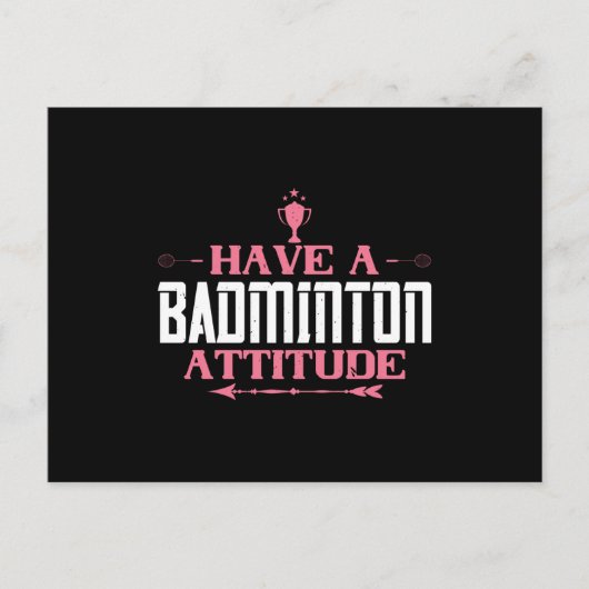 Badminton - een Badminton-houding Briefkaart (Voorkant)