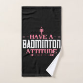 Badminton - een Badminton-houding Handdoek (Handdoek)