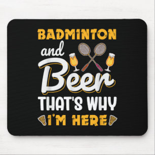 Badminton En Bier Shuttle Badmintonliefhebber  Muismat