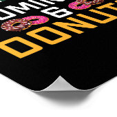 Badminton en Donuts houden van badminton Poster (Hoek)