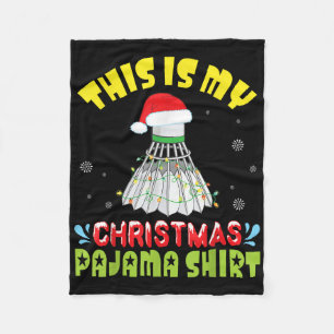 Badminton En Kerstman Kostuum Sneeuw Dit Is Mijn K Fleece Deken