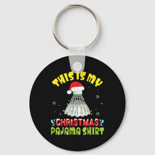 Badminton En Kerstman Kostuum Sneeuw Dit Is Mijn K Sleutelhanger