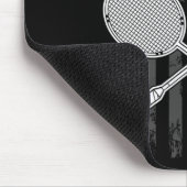 Badminton en shuttle Amerikaanse vlag Muismat (Hoek)