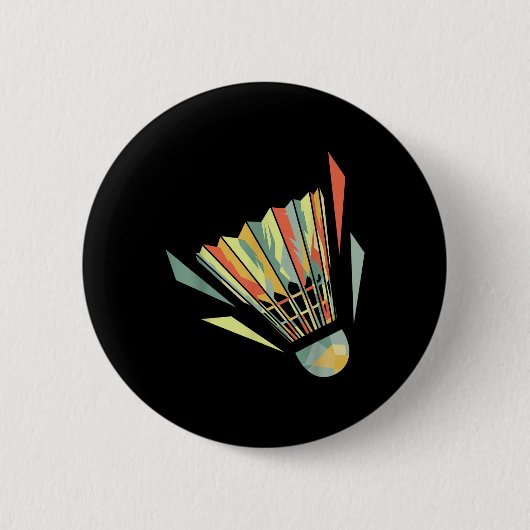 Badminton En Shuttle Ronde Button 5,7 Cm (Voorkant)
