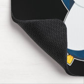 Badminton en shuttle speler pinguïn muismat (Hoek)