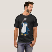 Badminton En Shuttle Speler Pinguïn T-shirt (Voorkant volledig)