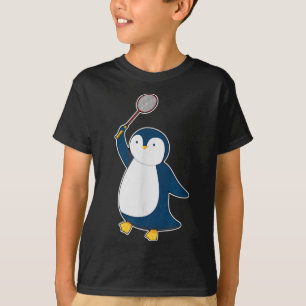 Badminton En Shuttle Speler Pinguïn T-shirt