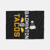 Badminton- en taco-liefhebber Badminton  Fleece Deken (Voorkant (Horizontaal))