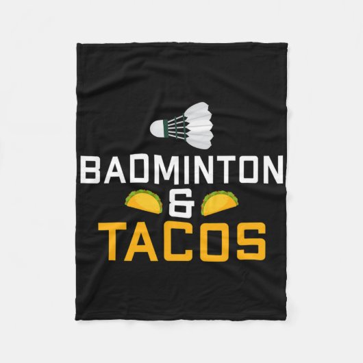 Badminton en taco's houden van badminton fleece deken (Voorkant)