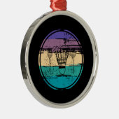 Badminton Equipment Design Metalen Ornament (Rechts)