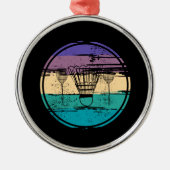 Badminton Equipment Design Metalen Ornament (Voorkant)