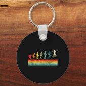 Badminton Evolutie - Retro Sportliefhebber Shuttle Sleutelhanger (Voorkant)