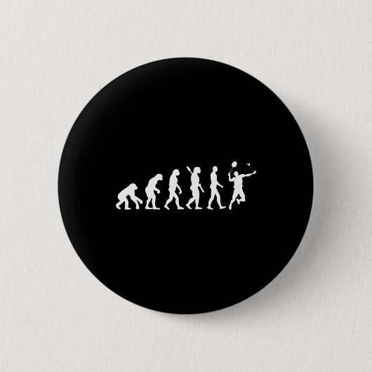 Badminton Evolution Jersey T-shirt Funny Rackets B Ronde Button 5,7 Cm (Voorkant)