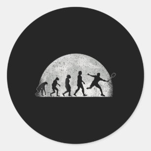 Badminton Evolution - Maan Badminton Speler Ronde Sticker