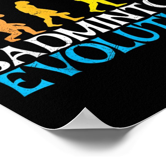 Badminton Evolution Monkey Badminton Speler Badmin Poster (Hoek)