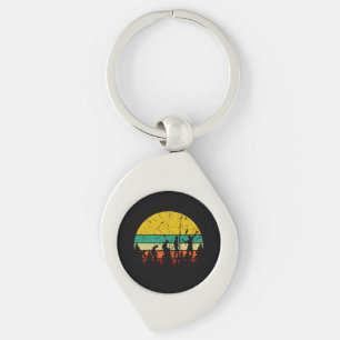 Badminton Evolution Retro Badminton Player Sleutelhanger
