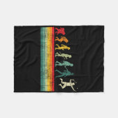 Badminton Evolution - Retro Sports Lover Shuttle Fleece Deken (Voorkant (Horizontaal))