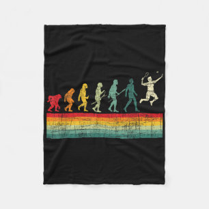 Badminton Evolution - Retro Sports Lover Shuttle Fleece Deken