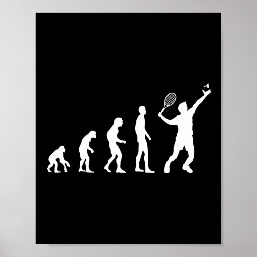 Badminton Evolution Shuttle Funny Poster (Voorkant)
