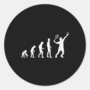 Badminton Evolution Shuttle Funny Ronde Sticker