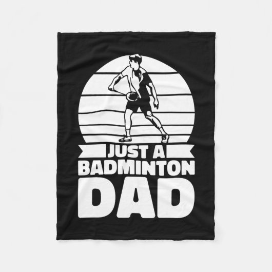 Badminton Father Shuttle - speler slechts een badm Fleece Deken (Voorkant)