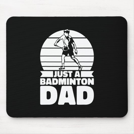 Badminton Father Shuttle - speler slechts een badm Muismat (Voorkant)