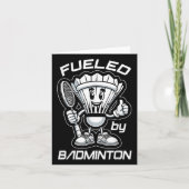 Badminton Forever Cartoon Shuttle And Racket Graph Kaart (Voorkant)